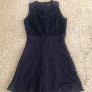 Ann Taylor Women's Navy Blue Skater Dress 0P